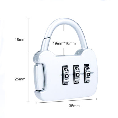 6 PCS Xmm-8007 Cartoon Cat Metal Digital Password Lock Mini Small Padlock Mix Color Random Delivery by bashfashion