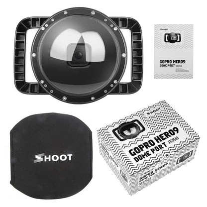 SHOOT XTGP559 Dome Port Underwater Diving Camera Lens Transparent Cover Housing Case For GoPro HERO10 Black / HERO9 Black by SHOOT