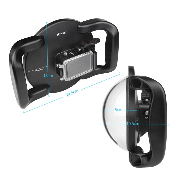 XTGP546 Dome Port Underwater Diving Camera Lens Transparent Cover Housing Case with Handle Trigger For DJI Osmo Action by bashfashion