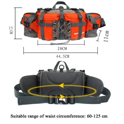 5L Outdoor Sports Multifunctional Cycling Hiking Waist Bag Waterproof Large-Capacity Kettle Bag, Size: 28.5 x 15 x 13cm(Orange) by bashfashion