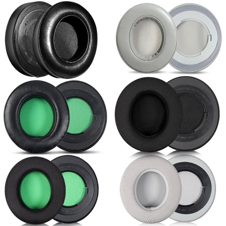 2 PCS Headset Sponge Case For Razer BlackShark V2/V2X/V2SE, Colour: Ellipse(Black Net Green Bottom) by bashfashion