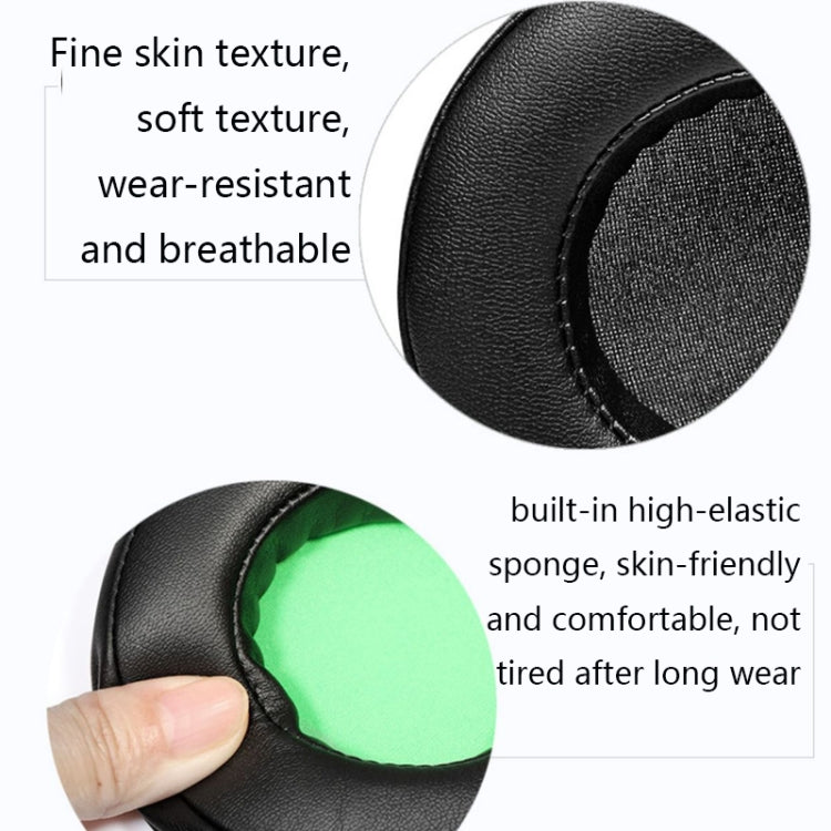 2 PCS Headset Sponge Case For Razer BlackShark V2/V2X/V2SE, Colour: Ellipse(Black Net Green Bottom) by bashfashion