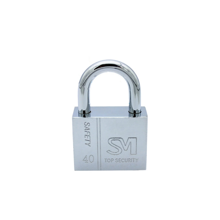 Square Blade Imitation Stainless Steel Padlock, Specification: Short 40mm Not Open by bashfashion