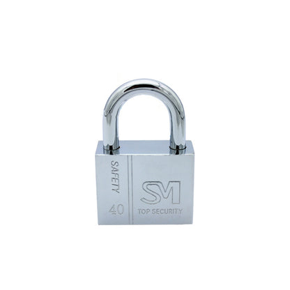Square Blade Imitation Stainless Steel Padlock, Specification: Short 40mm Not Open by bashfashion