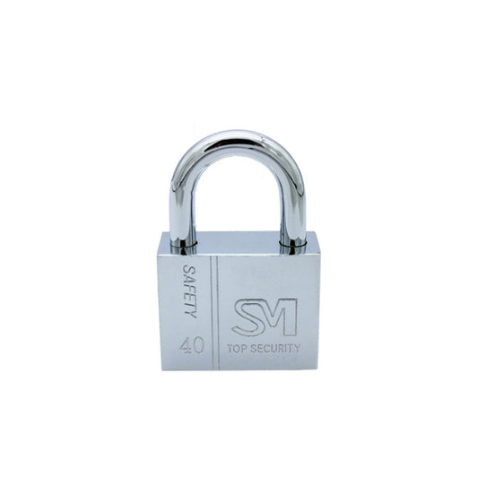 Square Blade Imitation Stainless Steel Padlock, Specification: Short 40mm Not Open by bashfashion
