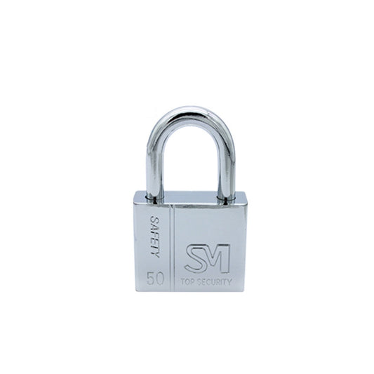 Square Blade Imitation Stainless Steel Padlock, Specification: Short 50mm Not Open by bashfashion