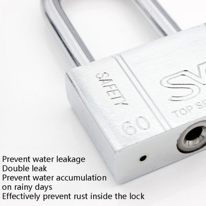 Square Blade Imitation Stainless Steel Padlock, Specification: Short 50mm Not Open by bashfashion