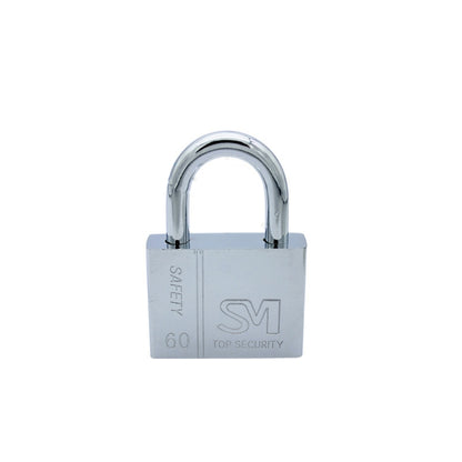 Square Blade Imitation Stainless Steel Padlock, Specification: Short 60mm Not Open by bashfashion