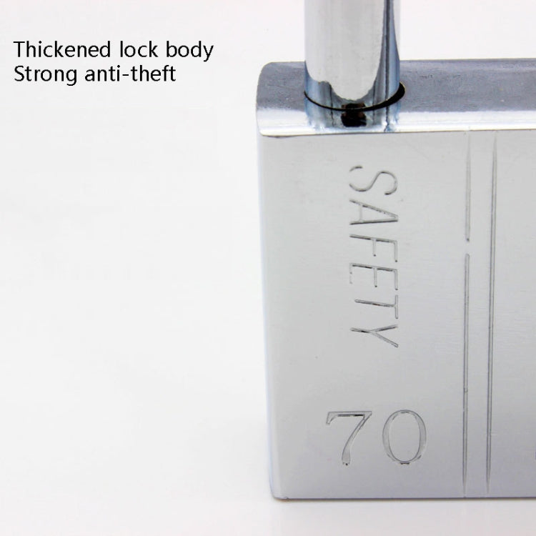 Square Blade Imitation Stainless Steel Padlock, Specification: Short 60mm Not Open by bashfashion
