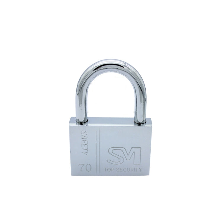 Square Blade Imitation Stainless Steel Padlock, Specification: Short 70mm Not Open by bashfashion