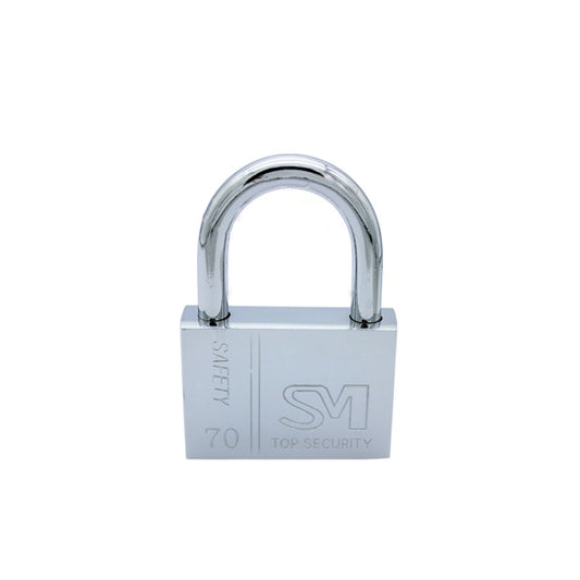 Square Blade Imitation Stainless Steel Padlock, Specification: Short 70mm Not Open by bashfashion