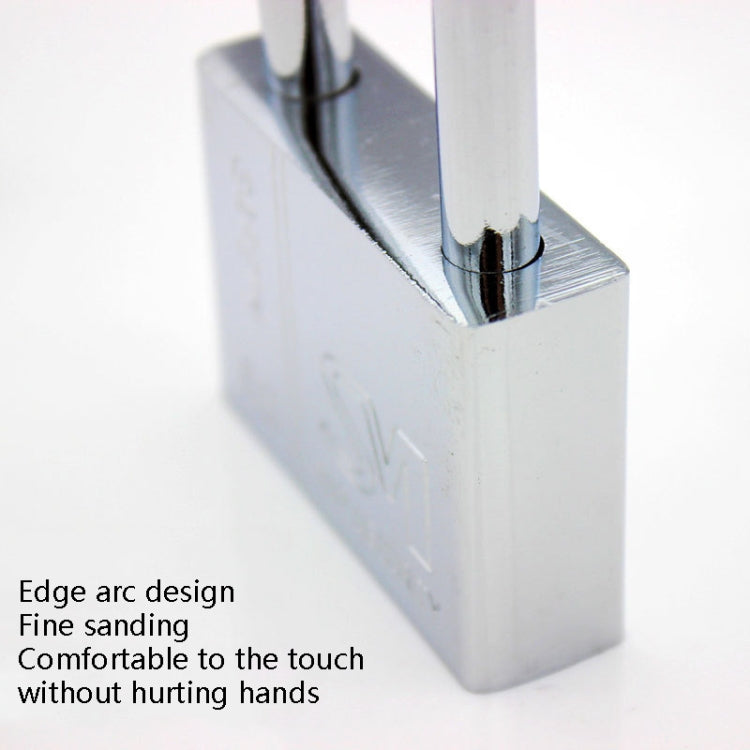 Square Blade Imitation Stainless Steel Padlock, Specification: Short 70mm Not Open by bashfashion