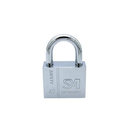 Square Blade Imitation Stainless Steel Padlock, Specification: Short 40mm Open by bashfashion