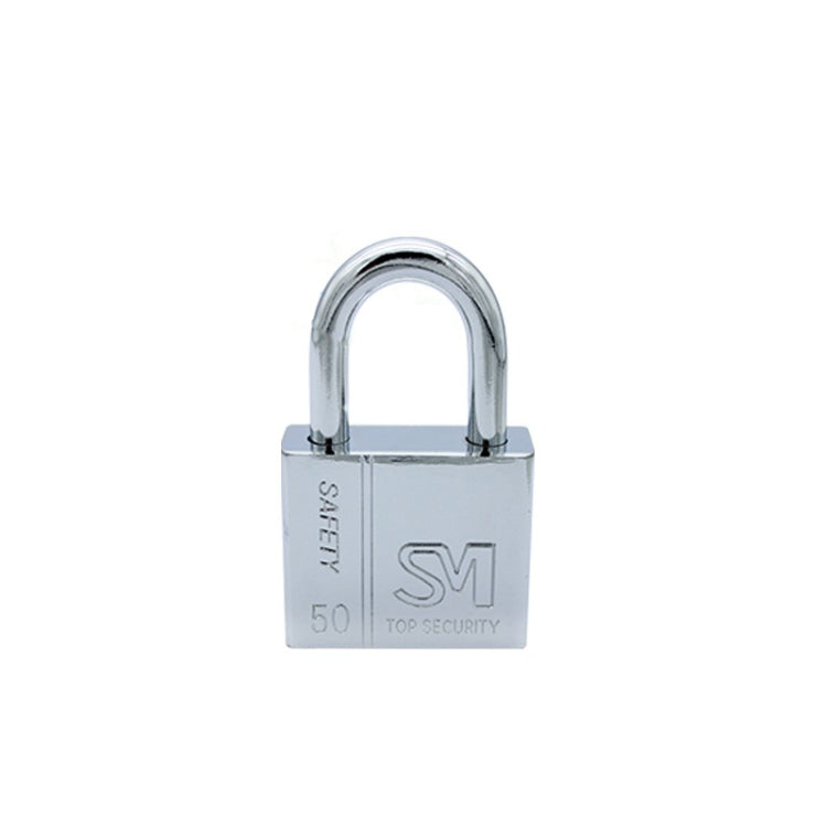 Square Blade Imitation Stainless Steel Padlock, Specification: Short 50mm Open by bashfashion
