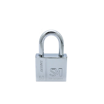 Square Blade Imitation Stainless Steel Padlock, Specification: Short 50mm Open by bashfashion