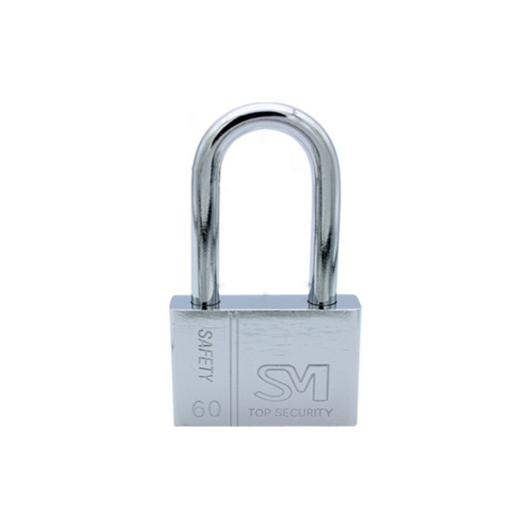 Square Blade Imitation Stainless Steel Padlock, Specification: Long 60mm Open by bashfashion