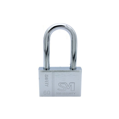 Square Blade Imitation Stainless Steel Padlock, Specification: Long 60mm Open by bashfashion