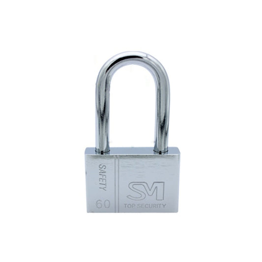 Square Blade Imitation Stainless Steel Padlock, Specification: Long 60mm Open by bashfashion