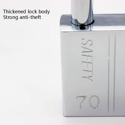 Square Blade Imitation Stainless Steel Padlock, Specification: Long 60mm Open by bashfashion