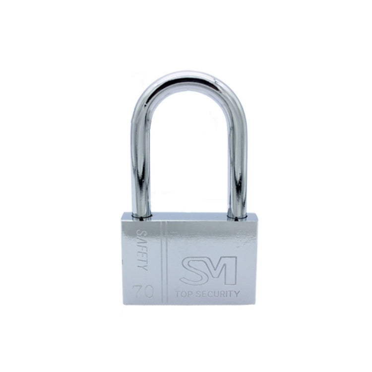 Square Blade Imitation Stainless Steel Padlock, Specification: Long 70mm Open by bashfashion
