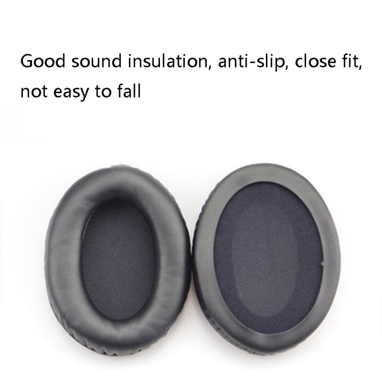 2 PCS Headset Sponge Cover Ear Pad Leather Case For Kingston Cloud Silver II, Colour: Black Splicing by bashfashion