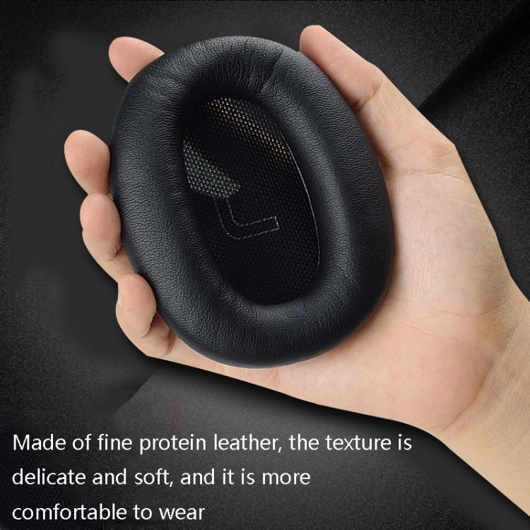 1 Pair Protein Skin Leather Headest Sponge Earmuffs For Edifier W820BT / W808BT / K815 / K815PG1 / H840 / K800 / K830(Gray) by bashfashion