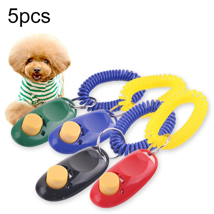 5 PCS Dog Training Clicker Pet Vocalization Cat And Dog Training Device Pet Training Supplies(Random Color Delivery) by bashfashion