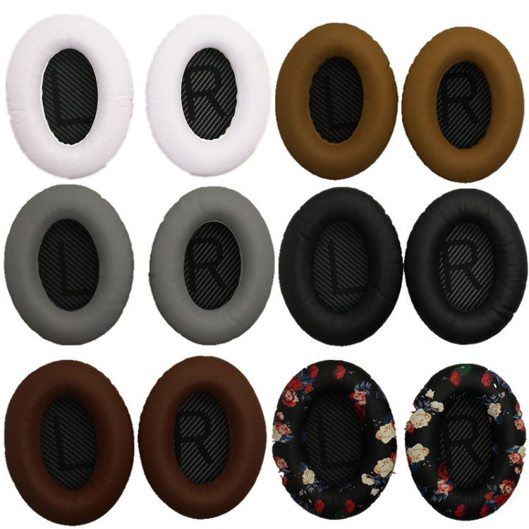 2 PCS Headset Sponge Cover For BOSE QC15 / QC3 / QC2 / QC25 / AE2 / AE2i(White + Black LR) by bashfashion