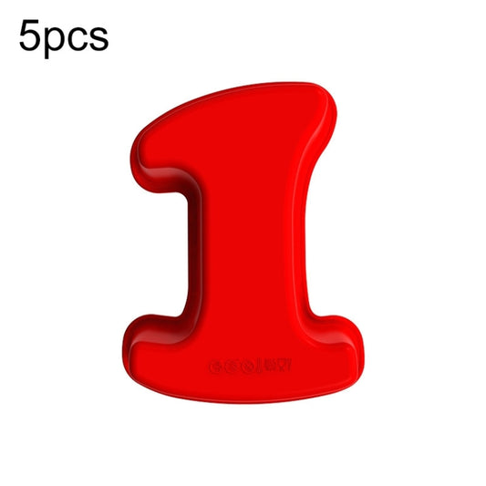 5 PCS Food Grade Silicone Cake Mould Digital Chocolate Biscuit Baking Mould, Specification: Number 1 by bashfashion