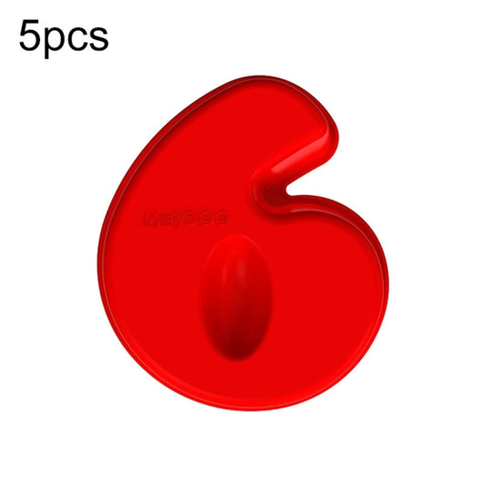 5 PCS Food Grade Silicone Cake Mould Digital Chocolate Biscuit Baking Mould, Specification: Number 6 by bashfashion