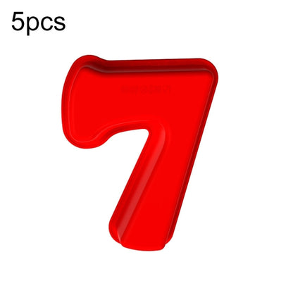 5 PCS Food Grade Silicone Cake Mould Digital Chocolate Biscuit Baking Mould, Specification: Number 7 by bashfashion