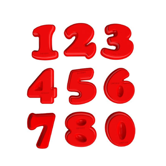 5 PCS Food Grade Silicone Cake Mould Digital Chocolate Biscuit Baking Mould, Specification: Number 7 by bashfashion