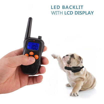 998DC Bark Stopper Remote Control Electric Shock Collar Dog Training Device, UK Plug by bashfashion