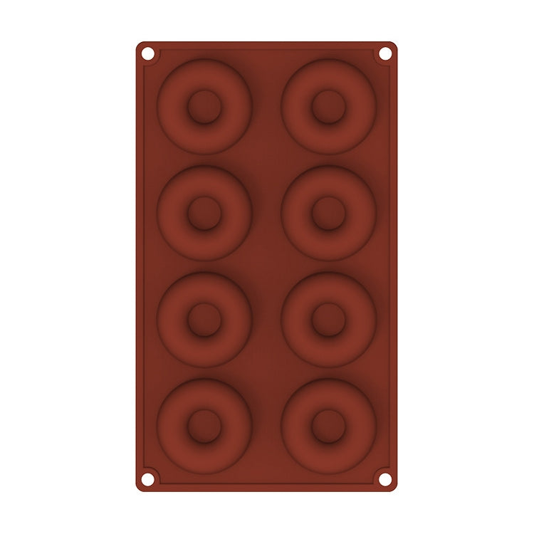 Oven Baking Tools Silicone Cake Donut Mold(8 Even Brown) by bashfashion