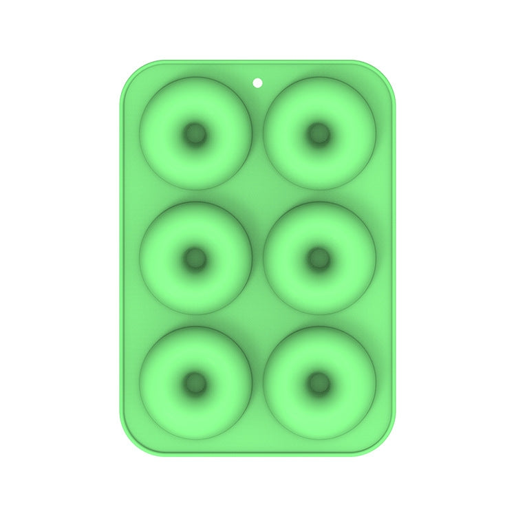 Oven Baking Tools Silicone Cake Donut Mold(6 Even Green) by bashfashion