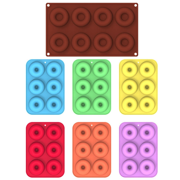 Oven Baking Tools Silicone Cake Donut Mold(6 Even Blue) by bashfashion