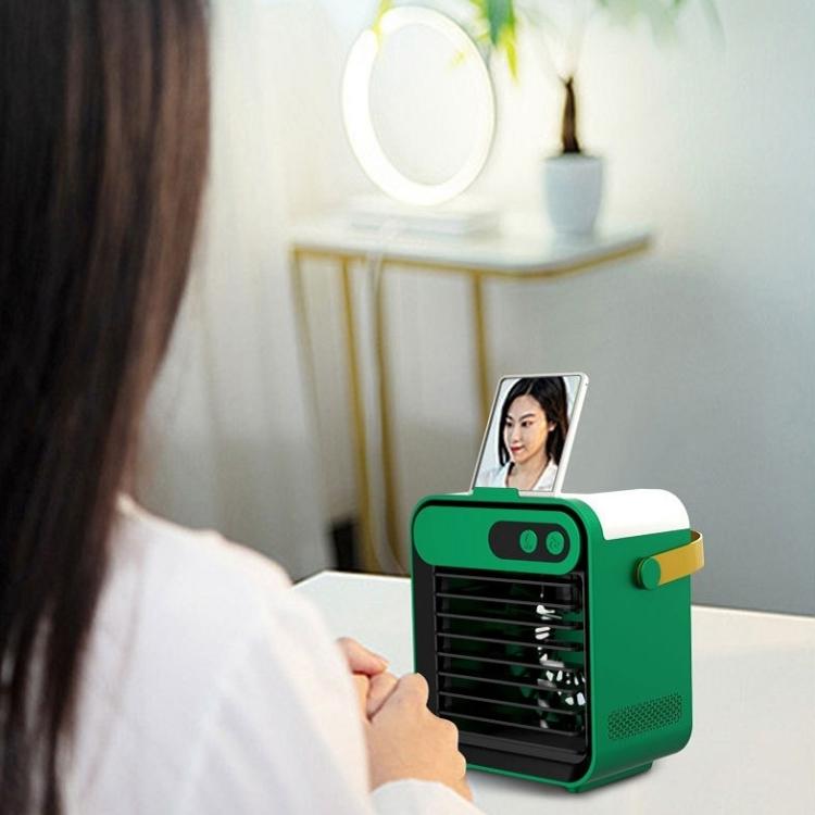 USB Mini Refrigeration And Humidification Air Conditioner Desktop Water-cooled Fan(White) by bashfashion