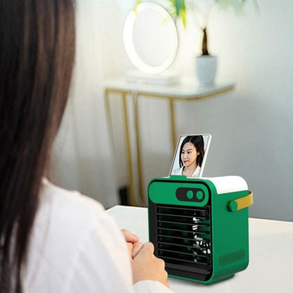 USB Mini Refrigeration And Humidification Air Conditioner Desktop Water-cooled Fan(White) by bashfashion