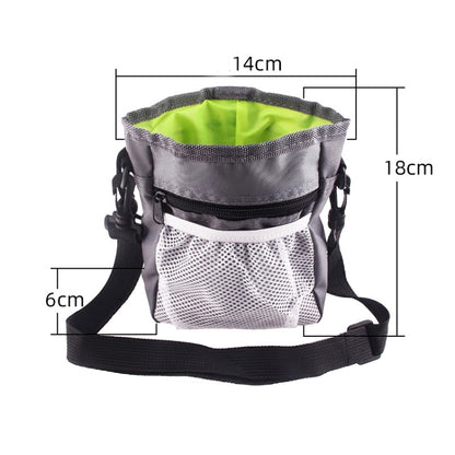Pet Training Bag Snack Bag Outdoor Waist Bag Portable Two-In-One Foldable Multifunctional Bag(Black) by bashfashion