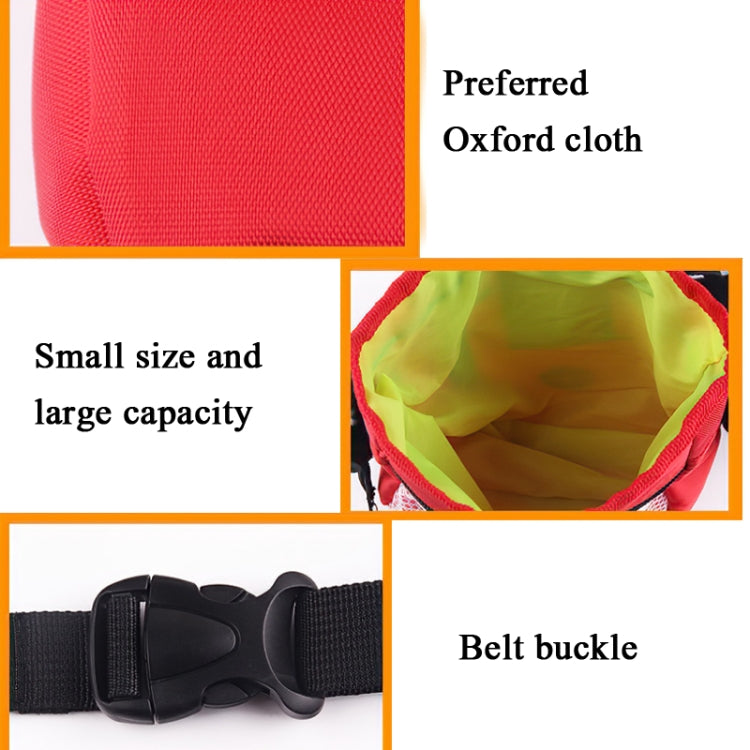 Pet Training Bag Snack Bag Outdoor Waist Bag Portable Two-In-One Foldable Multifunctional Bag(Red) by bashfashion
