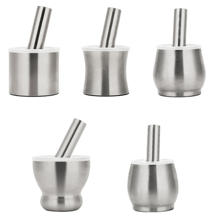 Kitchen 304 Stainless Steel Garlic Masher Spice Bean Nut Grinder, Specification: Straight Shape by bashfashion