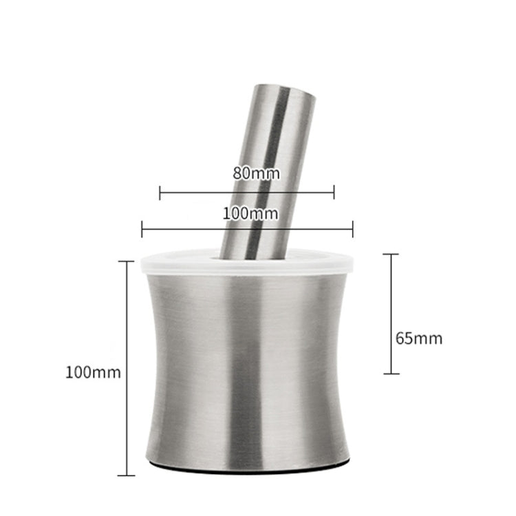 Kitchen 304 Stainless Steel Garlic Masher Spice Bean Nut Grinder, Specification: Waist Shape by bashfashion