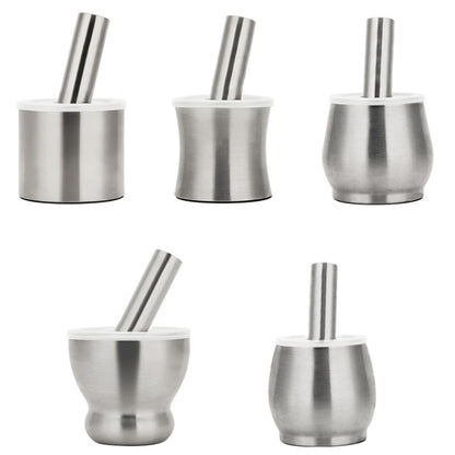 Kitchen 304 Stainless Steel Garlic Masher Spice Bean Nut Grinder, Specification: Big Bowl Shape by bashfashion