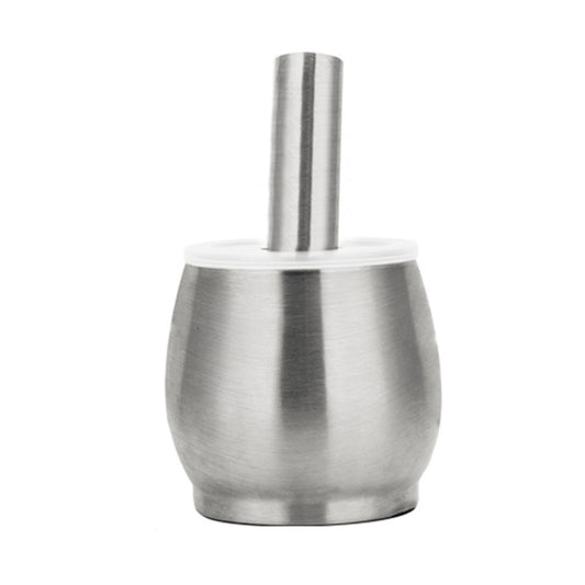 Kitchen 304 Stainless Steel Garlic Masher Spice Bean Nut Grinder, Specification: Large Drum Shape by bashfashion