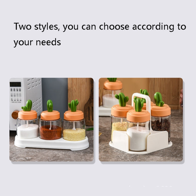 1160 Cactus Kitchen Season Tank Seasoning Bottle Combination Set, Layer (specification): Four Packs by bashfashion