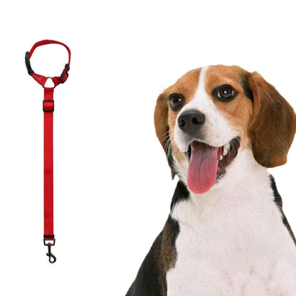 Pet Car Safety Rope Ring Dog Car Seat Belt Rear Seat Traction Rope(Red) by bashfashion