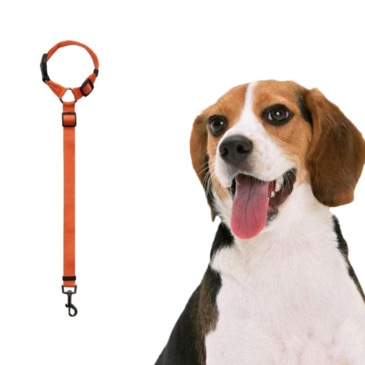 Pet Car Safety Rope Ring Dog Car Seat Belt Rear Seat Traction Rope(Orange) by bashfashion