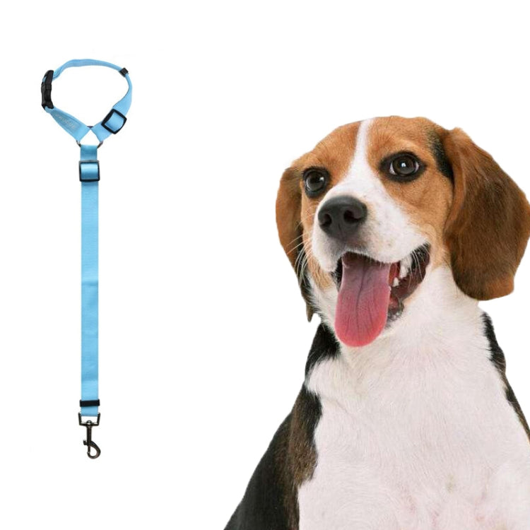 Pet Car Safety Rope Ring Dog Car Seat Belt Rear Seat Traction Rope(Light Blue) by bashfashion
