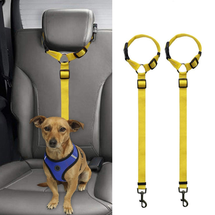 Pet Car Safety Rope Ring Dog Car Seat Belt Rear Seat Traction Rope(Pink) by bashfashion