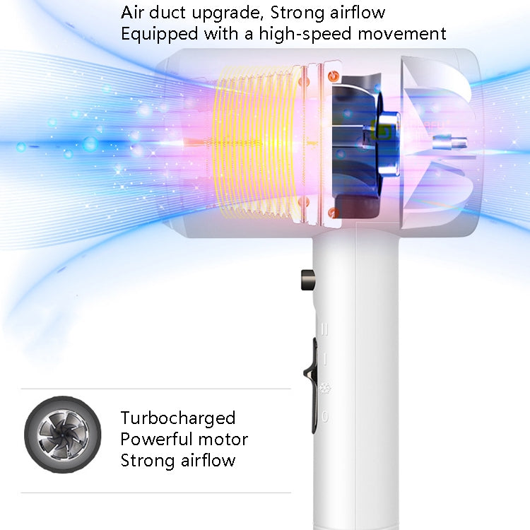 Hotel Hair Dryer Wall Mount High Power Hair Dryer Household Hair Cylinder Dryer, CN Plug(Hotel Hairdryer White) by bashfashion